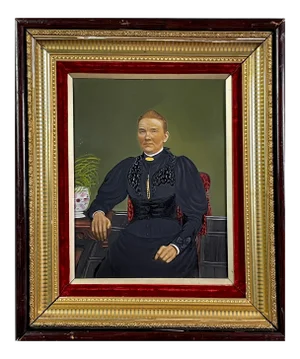 19th Century American School Hershey Family Portrait in Gilt Frame (Oil Painting)