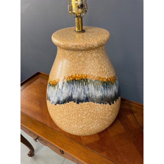 1970s Sunset Cosco Drip Glaze Ceramic Table Lamps in Earth Tones - a Pair For Sale - Image 13 of 13