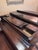 Krakauer Bros. baby grand piano, made in New York. Dark mahogany case with the original gold Krakauer fallboard plaque and...