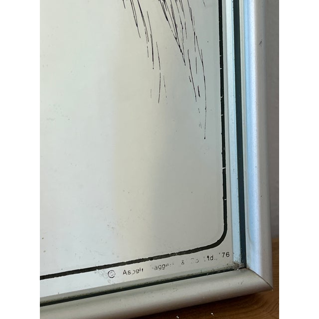 Wood Vintage Art Nouveau Mirror with Christmas Noel Motif by Alphonse Mucha, 1960s For Sale - Image 7 of 16