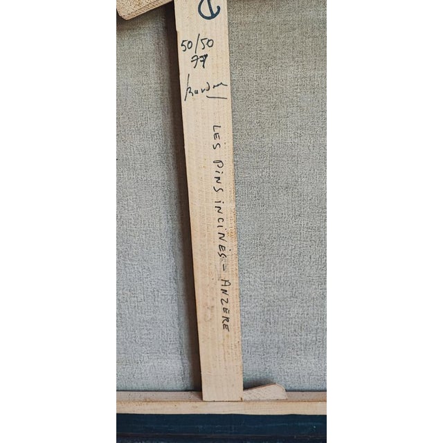 Guy Bardone, Les pins inclinés-Anzère, 1977, Oil on Canvas, Framed For Sale - Image 10 of 11