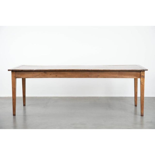 Antique French Oak Farmhouse Dining Table with Drawers For Sale - Image 5 of 18