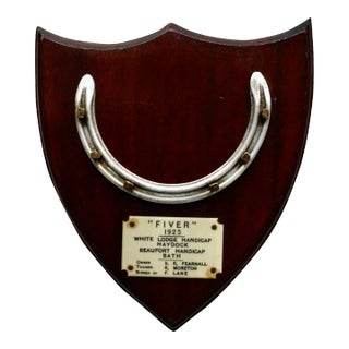 Haydock & Bath Winner's Horseshoe Plaque, 1925 For Sale