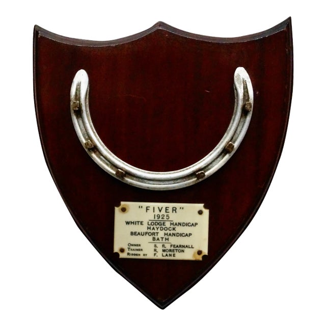 Haydock & Bath Winner's Horseshoe Plaque, 1925 For Sale