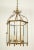 Georgian Style Lacquered Brass Hexagonal Hall Lantern For Sale - Image 4 of 9