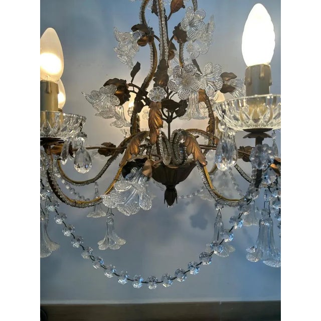 Murano Glass Chandelier, 1950s For Sale - Image 6 of 18