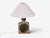 1960s Danish Modern Beige Glazed Ceramic Table Lamp For Sale - Image 4 of 11