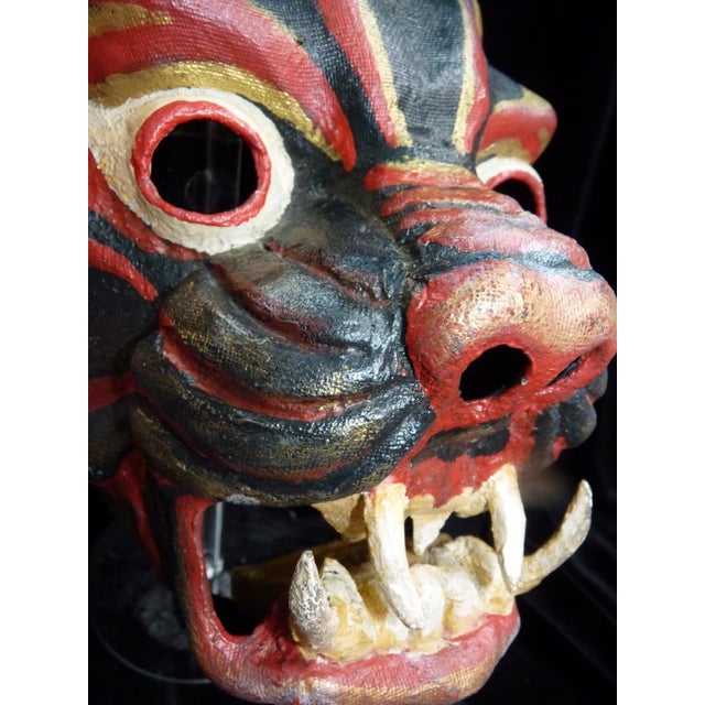 Tim Yip Oscar Winner Dog Sculpture Mask King & I Broadway Prop Asian Art Character Headpiece For Sale - Image 4 of 7