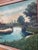 Early 20th Century Signed Oil on Board River Landscape With Swans For Sale In New York - Image 6 of 7