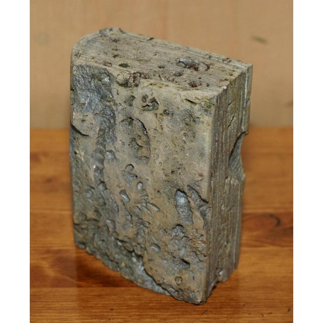 Carved Stone Library Book, 1900s For Sale - Image 3 of 10