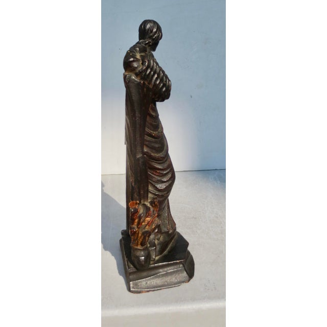 Wood Antique Wooden Art Deco Figure Circa 1920s' For Sale - Image 7 of 9