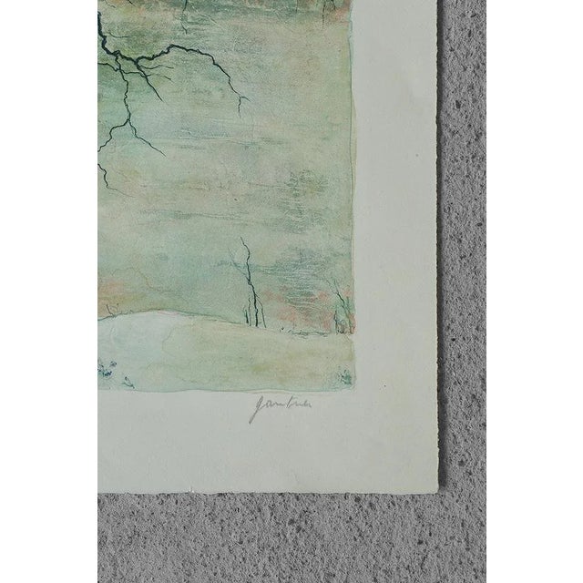 Bernard Gantner, Lac Hivernal Aux Voges, 1970s Lithograph on woven paper Number 38 The work is signed by the artist and...