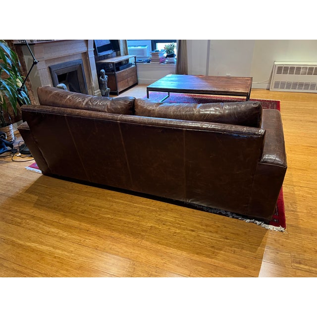 Restoration Hardware Maxwell Leather Sofa Chairish