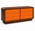 Stunning post modern waterfall front 6 drawer long dresser, circa 1980. The dresser was refinished by our shop....