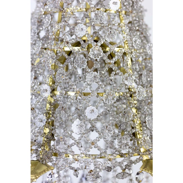 Metal Chandelier in Crystal and Gilt Bronze, 1880s For Sale - Image 7 of 9