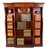 Vintage Sheraton Revival Breakfront Open Bookcase For Sale