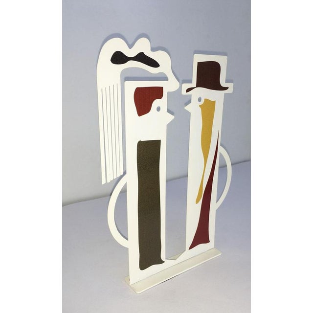1980s White Painted Metal Sculpture by Riccardo Dalisi, Italy, 1980s For Sale - Image 5 of 18