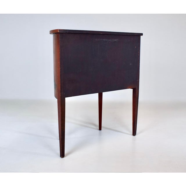 Georgian Chinoiserie Red Lacquered Demi-Lune Cabinet For Sale - Image 15 of 16