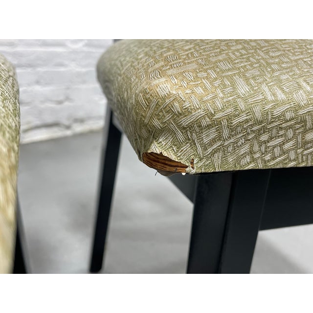 Ebonized Mid Century Modern Dining Chairs, C. 1950's, Set/4 For Sale - Image 12 of 12