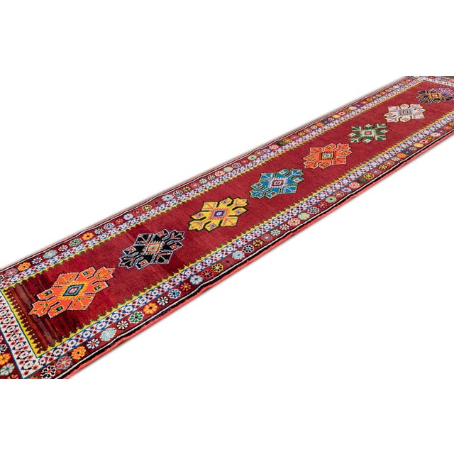 Mid-20th Century Vintage Turkish Anatolian Runner Rug For Sale - Image 9 of 10