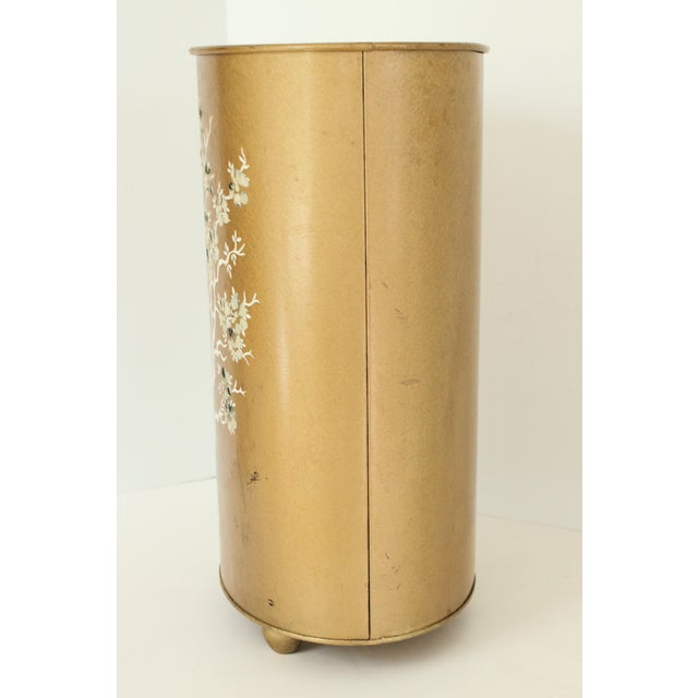 Mid 20th Century 1950's Ransberg Chinoiserie Style Waste Basket/Stamped For Sale - Image 5 of 6