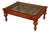 Ethan Allen Tuscany Glass Top Coffee Table With Iron Scroll Base For Sale