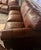 Wood Natuzzi Maturità Model 1855 Italian Cognac Leather Sofa – Made in Italy For Sale - Image 7 of 11