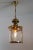 Gold Italian Brass and Glass Pendant Lamp, 1970s For Sale - Image 8 of 14