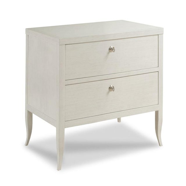 French Woodbridge Furniture Petite Sarah Bedside Chest in Carrara For Sale - Image 3 of 3