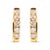 Contemporary 10K Yellow Gold 1/2 Cttw Round-Cut Diamond Hoop Earrings, Pair For Sale - Image 3 of 4
