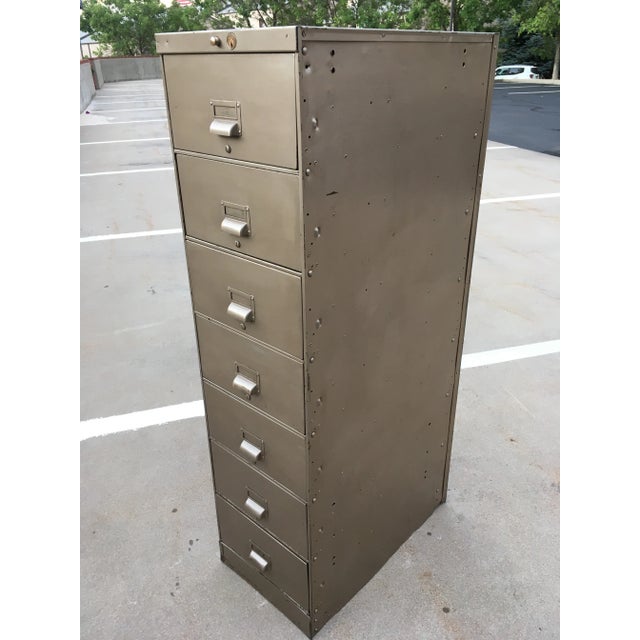 Art Metal Industrial 7-Drawer Vertical File Cabinet For Sale - Image 13 of 13