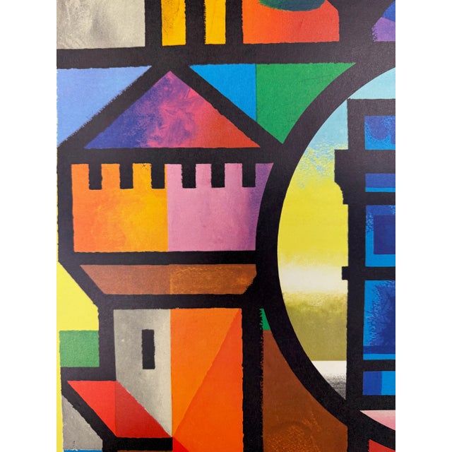 C. 1960s, Air France – Europe, Bold Modernist, Original Vintage Lithograph Travel Poster Printed in France, Artist Jacques Nathan-Garamond For Sale - Image 4 of 11
