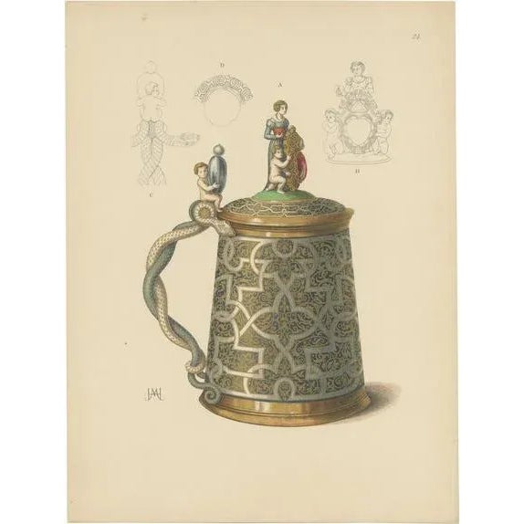 Late 19th Century Hefner-Alteneck, Gold Pitcher, 1890, Paper For Sale - Image 5 of 5