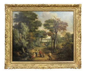 English Framed Oil on Canvas by W. R Biggs