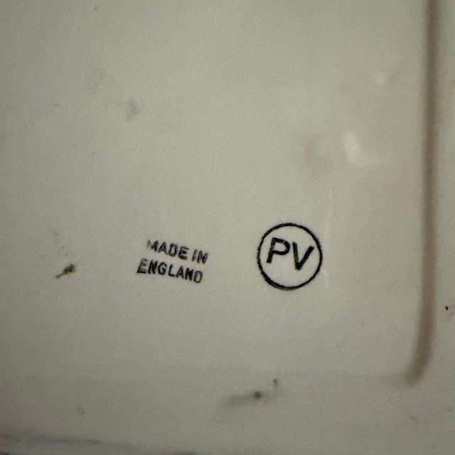 White 1940's Railroad Transferware Platter For Sale - Image 8 of 9