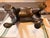 matching set of two (2) vintage Chinese Tang Dynasty style war horse sculptures. Dating to the mid-to-late 20th century...