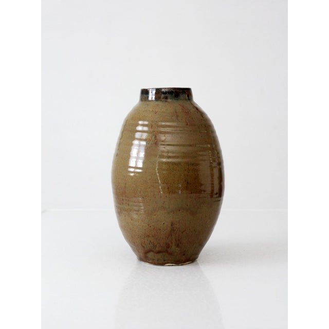 Vintage Handmade Studio Pottery Vase For Sale - Image 10 of 10