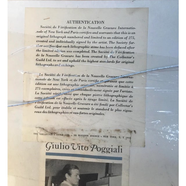 Vintage Lithograph by Giulio Vito Poggiali For Sale - Image 9 of 13