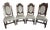 Circa 1860 French Louis XIII Hunting Style Carved Oak Chairs, Set of 4 For Sale