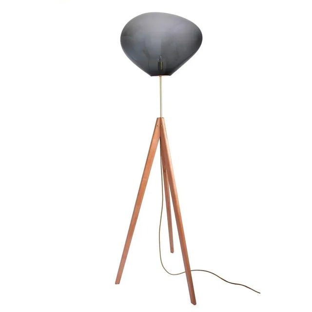 Stati X Silver Smoke Floor Lamps by Eloa, Set of 2 For Sale - Image 4 of 9