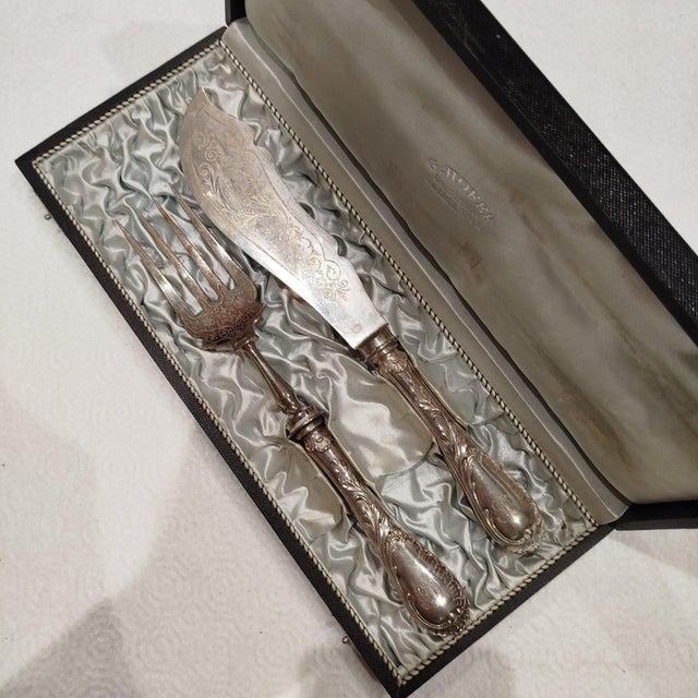 Silver Cutlery Set, 1800s, Set of 2 For Sale - Image 3 of 18