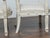White Pair of French 1920s Painted Armchairs with Carved Details and Linen Upholstery For Sale - Image 8 of 11