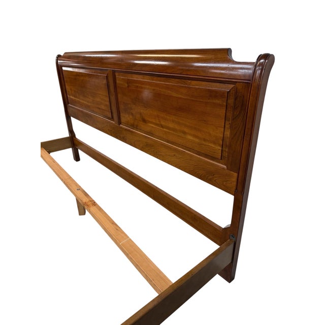 Transitional Vintage Stickley Solid Cherry King Size Bed For Sale - Image 3 of 6