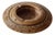 Vintage Brutalist Modernist Round Onyx Ashtray in Brown Beige Tone, 1980s For Sale