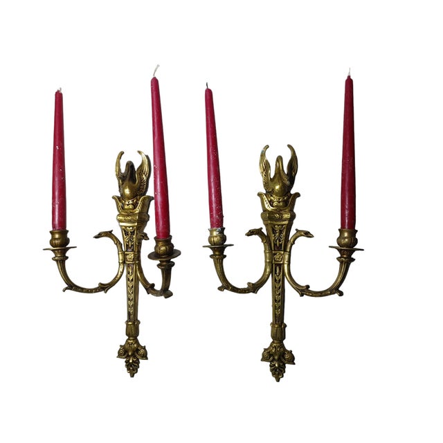 Empire Candleholders, 1890s, Set of 2, in Very Good conditions. Designed 1890 to 1919