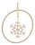 Jeweled Metal Hanging Snowflake Ornament (Set of 12) For Sale