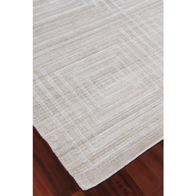 Wood Exquisite Rugs Chesterfield Hand Loom Bamboo Silk Light Beige - 10'x14' For Sale - Image 7 of 9
