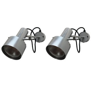 Mid-Century FA2 Wall Lamps by Peter Nelson for Architectural Lighting Company, England, Set of 2 For Sale