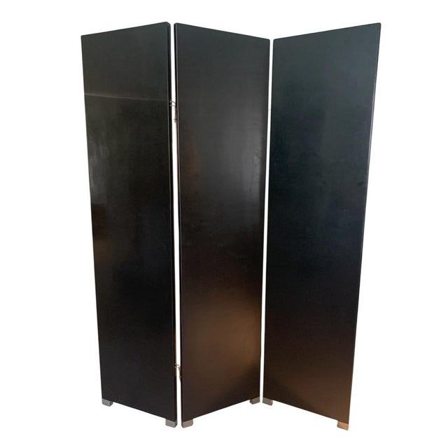 Vintage McGuire Black Lacquered Screen / Room Divider For Sale In Palm Springs - Image 6 of 8