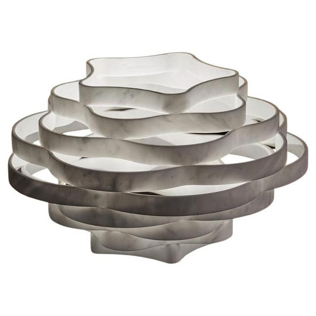 Nest Tl1 Decorative Table Lamp in White Carrara Marble by Bufalini Marmi For Sale - Image 9 of 9